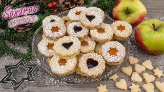 Linzer Plätzchen mit Marmelade  Spitzbuben  Hildabrötchen  Plätzchenrezept  Kekse backen [upl. by Antonius]