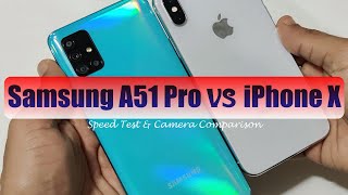 Samsung A51 Vs iPhone X Speed Test  Camera Comparison😊👌 [upl. by Messere]