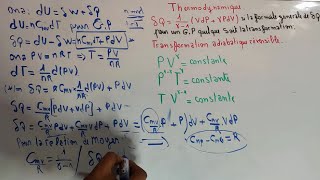 thermodynamique S1  Transformation Adiabatique Réversible dun Gaz Parfait partie 15 [upl. by Asiluy]