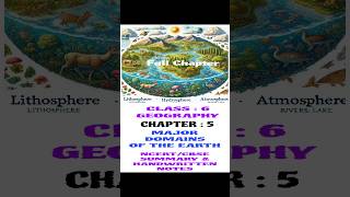 Class 6 Geography Chapter5 Major Domains of The Earthgeography ytshorts viralshort education [upl. by Anelrats578]