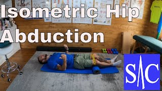 Isometric Hip Abduction exercise using band [upl. by Aerua887]