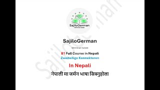 Teil 3  B1 Zweiteilige Konnektoren  SajiloGerman  German Class in Nepali [upl. by Nolra]