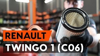 Hoe een luchtfilter vervangen op een RENAULT TWINGO 1 C06 AUTODOCTUTORIAL [upl. by Yedrahs]