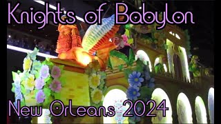 Knights of Babylon Parade Mardi Gras New Orleans 2024 [upl. by Norab]