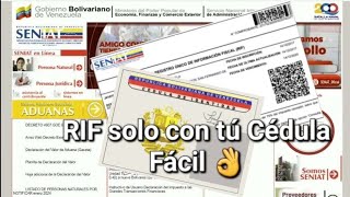 Cómo recuperar y actualizar RIF solo con la cédula [upl. by Adnilrem535]