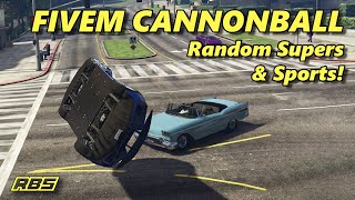 Random Supers amp Sports  GTA FiveM Cannonball 7 [upl. by Symons]