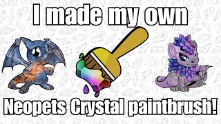 I made a CRYSTAL GEM PAINTBRUSH for all 55 Neopets [upl. by Nilved357]