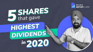 5 Dividend Stocks in 2020 with high Dividend Yield  Top Dividend Paying Stocks in India  Groww [upl. by Ecinna]