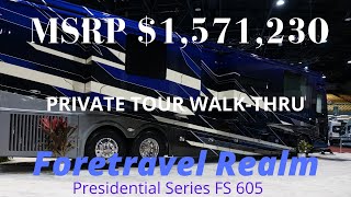 1st look at the new 2023 Foretravel Realm Presidential Series class A Motorcoach [upl. by Raven]