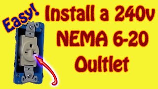 How to Wire a 240 Volt 220 Outlet for an Air Compressor  NEMA 620  122 Wire  20 AMP Breaker [upl. by Oisacin187]