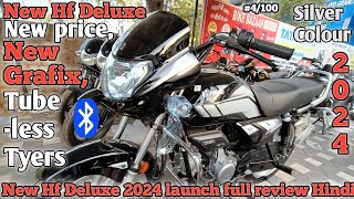 New Hero Hf Deluxe 2024 launch With New Update Price Mileage New Feature Full Review [upl. by Heppman]