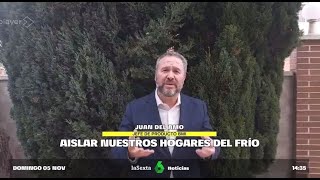 Cómo aislar los hogares del frío  Entrevista con Juan del Amo Product Manager de BMI en la Sexta [upl. by Eyllib]