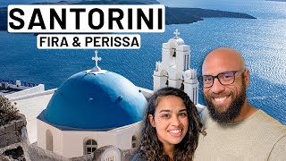 Fira and Perissa Santorini Greece  Cyclades Travel Vlog 2021 Thera and Black Sand Beach [upl. by Lederer514]