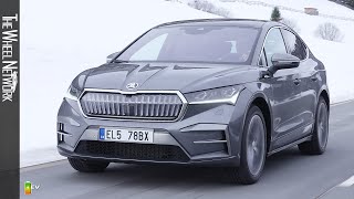 2024 Skoda Enyaq Coupe 85x Laurin amp Klement  Graphite Grey  Driving Interior Exterior [upl. by Acirretahs973]