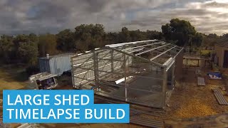 Time Lapse Construction of Shed in Banjup Western Australia 6164 [upl. by Annaeed]