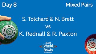 2022 World Indoor Bowls Championships  Day 8 Session 4 S Tolchard  N Brett vs K Rednall  R… [upl. by Natalie]