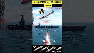 5 x JL  1 ☢️ Nuclear Ballistic Missile Damage In Modern warships modernwarships shorts [upl. by Euqinemod]