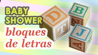 Adornos para baby shower  Bloques vintage DIY HD [upl. by Enneibaf]