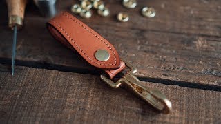 Making a Leather Key Piece [upl. by Tollmann]