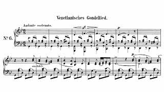 Mendelssohn  Venetian Boat Song Op 19 No 6 in G Minor  Piano Sheet Music [upl. by Thatch]