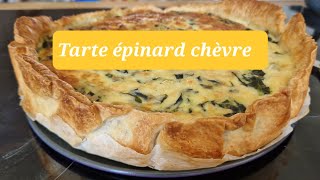 TARTE ÉPINARD CHÈVRE facile et rapide [upl. by Patterson593]