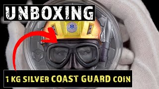 Unboxing 2023 Cook Islands 1 Kilo Silver Coin  Real Heroes  Coast Guard [upl. by Fabriane966]