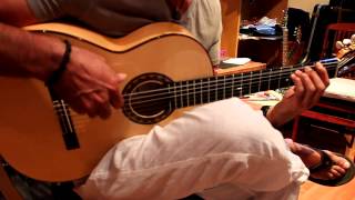 Prudencio Saez 22 Flamenco Blanca guitar  Hand made in Spain [upl. by Rimidalv486]