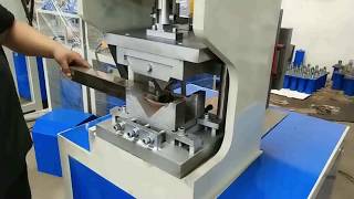 50x50mm Square Tube Hydraulic Angle Notching Machine 90 Degree Corner Notcher [upl. by Lotsyrk411]