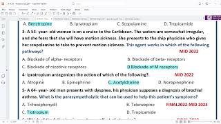 5 autonomics nervous system questions MCQ فارما مراجعة اسئلة [upl. by Mazonson]