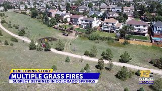 CSFD extinguishes multiple grass fires near Research Pkwy and Austin Bluffs Pkwy [upl. by Ecadnarb]