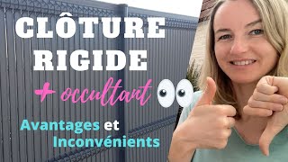 CLÔTURE rigide avec OCCULTANT  avantages et inconvénients [upl. by Enad]