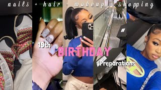 vlogmas week 2  BIRTHDAY GRWM nails  hair  makeup  shopping [upl. by Aihsenor]