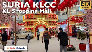 4K 60fps HDR SURIA KLCC  Kuala Lumpur Shopping Mall  CNY 2024  Malaysia Walking Tour [upl. by Ayimat]