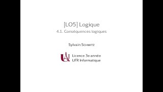 LO5 41 Conséquences logiques [upl. by Walliw243]