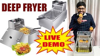 Deep Fryer Machine Price in India – Commercial Deep Fryer – Live Demo [upl. by Hildegarde]