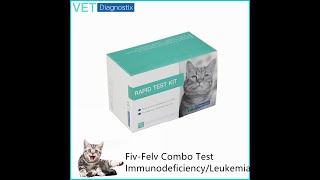 Feline Immunodeficien Leukemia FIV FELV Combo Test Kit [upl. by Llewon]