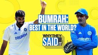 BestBowler  Gambhir says Bumrah best in the world And the stats [upl. by Yrneh]