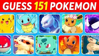 WHOS THAT POKÉMON 🧠⚡ Guess 151 Pokemon Gen 1 ✅ [upl. by Saeger743]