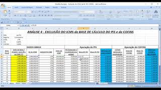 EXCLUSÃO do ICMS da BASE de CÁLCULO do PIS e da COFINS  FATOR DE RECUPERAÇÃO Planilha [upl. by Rizan675]