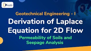 Derivation of Laplace Equation for 2D Flow  Permeability of Soils and Seepage Analysis [upl. by Freeman]