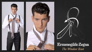 How to Tie a Windsor Knot  Ties Around the World  The Knots  Ermenegildo Zegna [upl. by Aeduj]