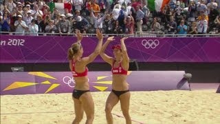 Womens Beach Volleyball Preliminary Round  ITA v CAN  London 2012 Olympics [upl. by Emsoc]