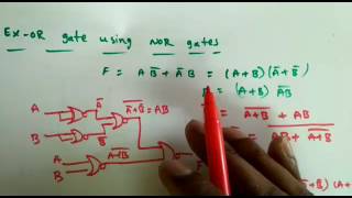 Implementation of EXOR and EXNOR gates by universal gates [upl. by Nimzzaj]