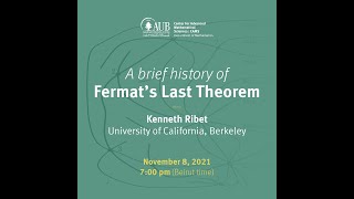 quotA Brief History of Fermats Last Theoremquot by Prof Kenneth Ribet [upl. by Acirre599]