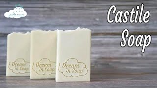 How to make castile soap cold process soap Curing Castile over a full year lather tests [upl. by Nraa863]