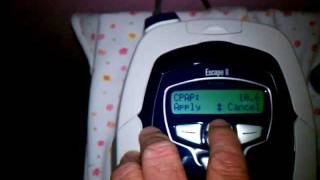 ResMed Escape II S8 CPAP Clinical Settings Menu [upl. by Gnilsia613]