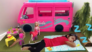 Aara’s Christmas gift Barbie DreamCamper Playset Slide with Disney Encanto Mirabel Luisa Isabela [upl. by Eecats]