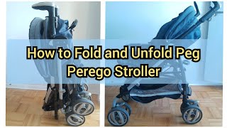 How To Fold And Unfold The Peg Perego Stroller Shorts YoutubeShorts [upl. by Annayram]