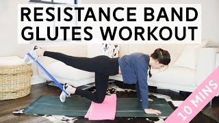 Resistance Band Loop Glutes Workout [upl. by Aerbua562]