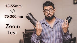 1855mm Lens vs 70300mm Lens  Zoom Test Comparison With Pictures  Hindi [upl. by Olga99]